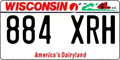 WI license plate 884XRH