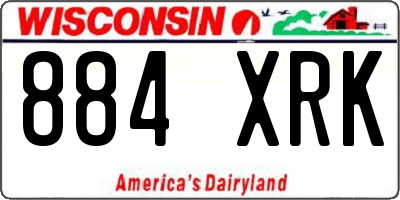 WI license plate 884XRK