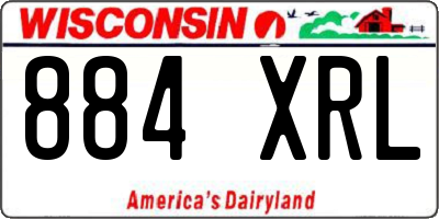 WI license plate 884XRL