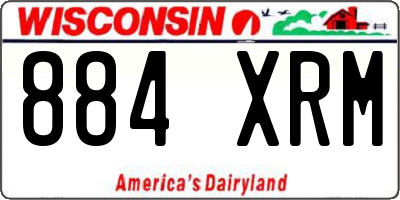 WI license plate 884XRM