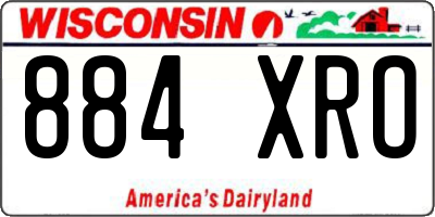 WI license plate 884XRO