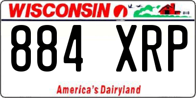 WI license plate 884XRP