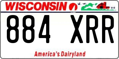 WI license plate 884XRR