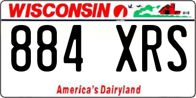 WI license plate 884XRS
