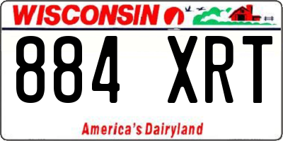 WI license plate 884XRT