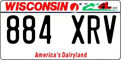 WI license plate 884XRV