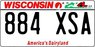 WI license plate 884XSA