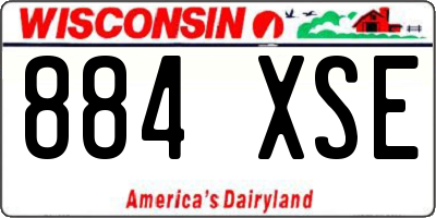 WI license plate 884XSE