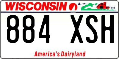 WI license plate 884XSH