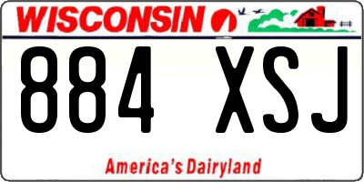 WI license plate 884XSJ