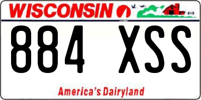 WI license plate 884XSS
