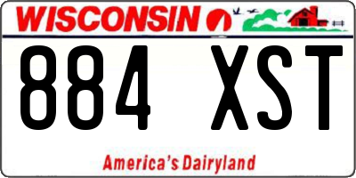WI license plate 884XST