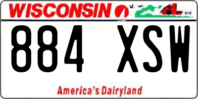 WI license plate 884XSW
