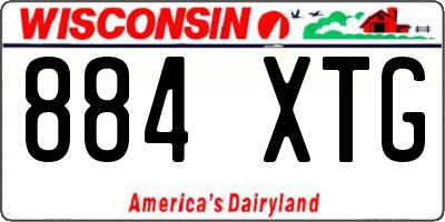WI license plate 884XTG