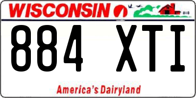 WI license plate 884XTI