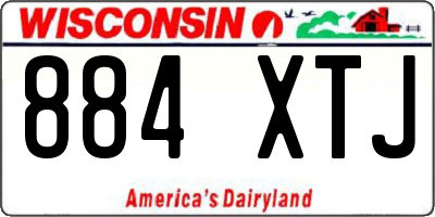 WI license plate 884XTJ