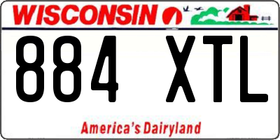 WI license plate 884XTL