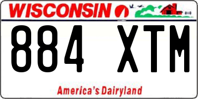 WI license plate 884XTM