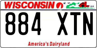 WI license plate 884XTN