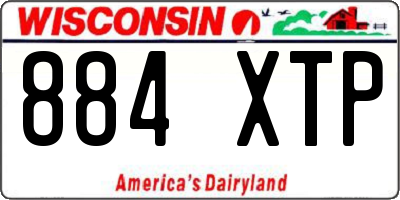 WI license plate 884XTP