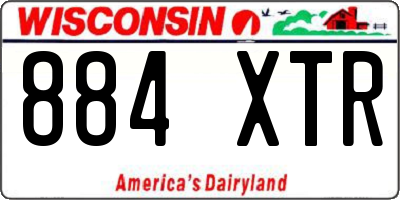 WI license plate 884XTR