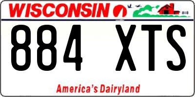 WI license plate 884XTS