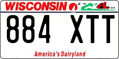 WI license plate 884XTT