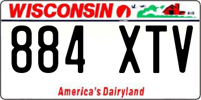 WI license plate 884XTV
