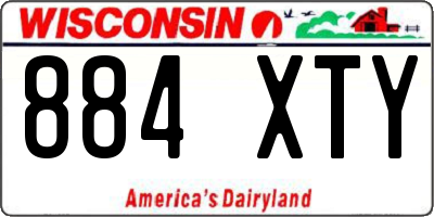 WI license plate 884XTY