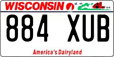 WI license plate 884XUB