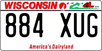 WI license plate 884XUG