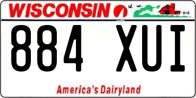 WI license plate 884XUI