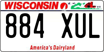 WI license plate 884XUL