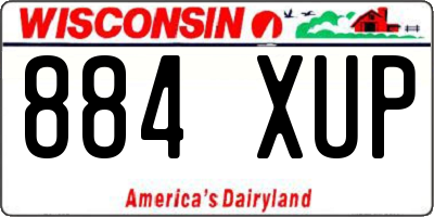 WI license plate 884XUP