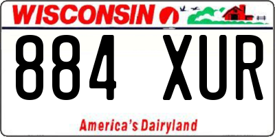 WI license plate 884XUR