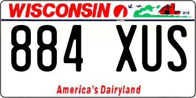 WI license plate 884XUS