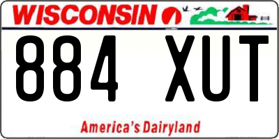 WI license plate 884XUT