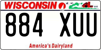 WI license plate 884XUU