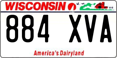 WI license plate 884XVA