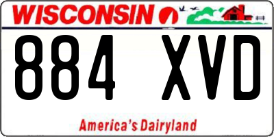 WI license plate 884XVD