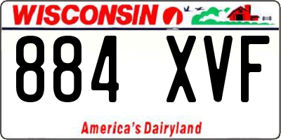 WI license plate 884XVF