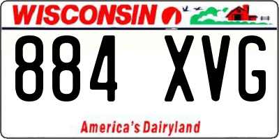 WI license plate 884XVG