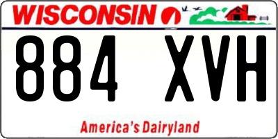 WI license plate 884XVH