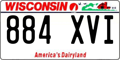 WI license plate 884XVI