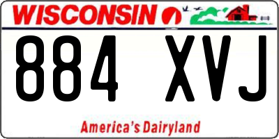 WI license plate 884XVJ