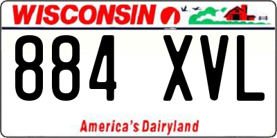 WI license plate 884XVL