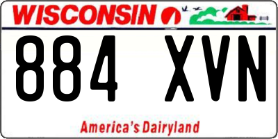WI license plate 884XVN