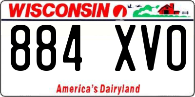 WI license plate 884XVO