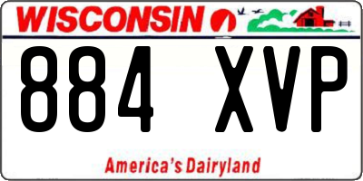 WI license plate 884XVP
