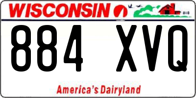 WI license plate 884XVQ